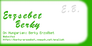 erzsebet berky business card