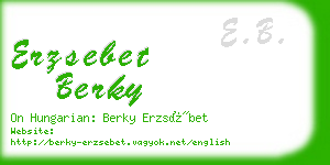 erzsebet berky business card